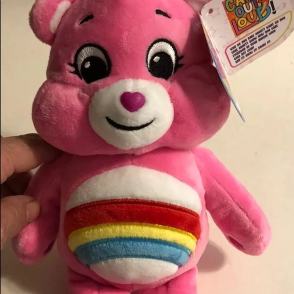 Plush Care Bear 10 inch pink bear New With Tags